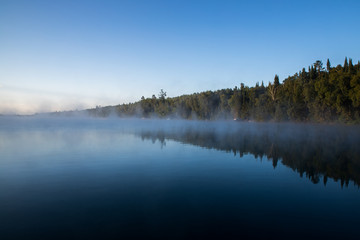 fog on the lake