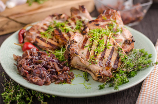 Grilled pork chops