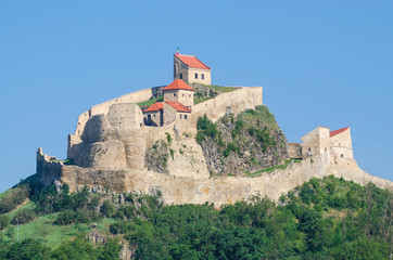 Fototapeta na wymiar Medieval fortress in the town of Rupea, Romania