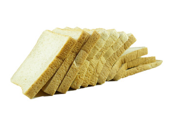 Sliced bread isolated on white background