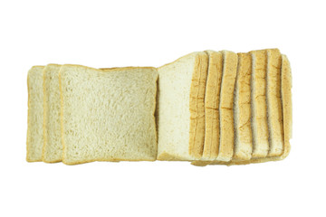 Sliced bread isolated on white background