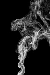 Movement of smoke,Abstract white smoke on black background