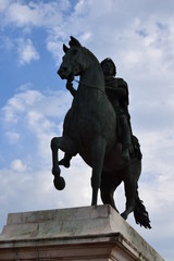 Fototapeta premium statue équestre de Louis XIV à lyon , place bellecourt