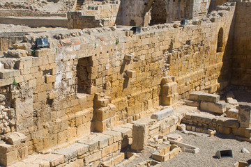 the ruins of the roman amphitheatre in tarragona