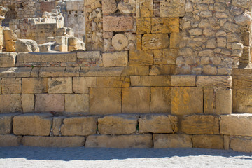 the ruins of the roman amphitheatre in tarragona