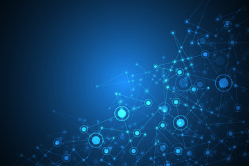 Vector abstract background technology network design.