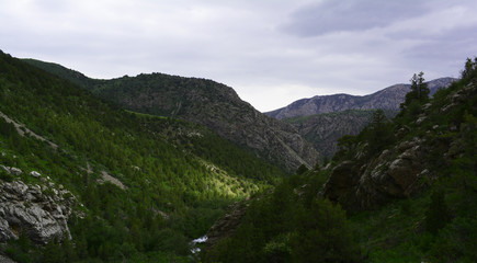 tops of the mountains