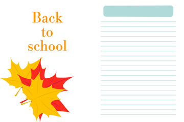 Template back to school. September 1.