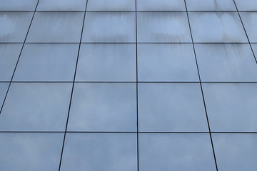 glass building dirty windows