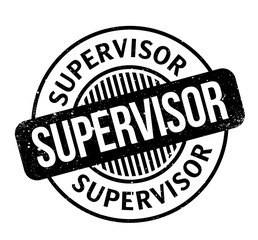 Supervisor rubber stamp. Grunge design with dust scratches. Effects can be easily removed for a clean, crisp look. Color is easily changed.