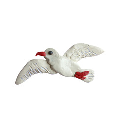 Plasticine  animal 3D  sculpture isolated
