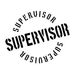 Supervisor rubber stamp. Grunge design with dust scratches. Effects can be easily removed for a clean, crisp look. Color is easily changed.