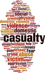 Obraz premium Casualty word cloud