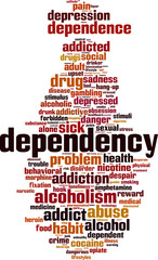 Obraz premium Dependency word cloud