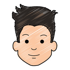 young man head avatar character