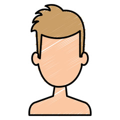 young man shirtless avatar character