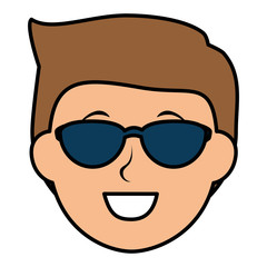 young man head avatar character