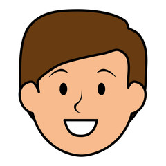 young man head avatar character