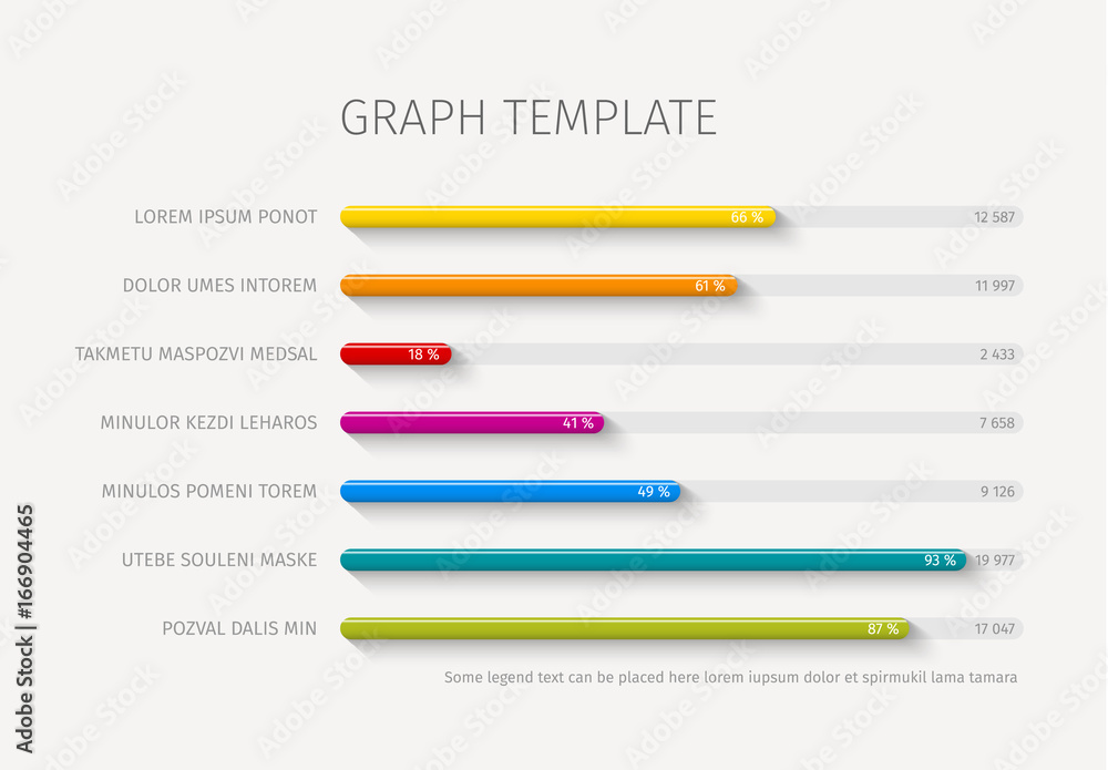 Aufkleber vector column horizontal graph template