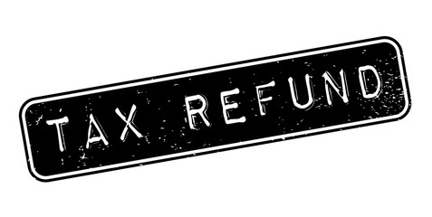 Tax Refund rubber stamp. Grunge design with dust scratches. Effects can be easily removed for a clean, crisp look. Color is easily changed.
