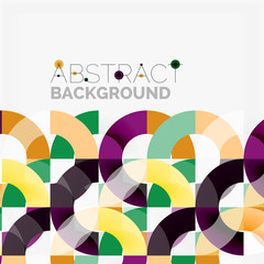 Obraz premium Colorful rings on grey background, modern geometric pattern design