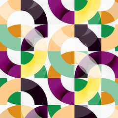 Obraz premium Colorful rings on grey background, modern geometric pattern design