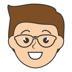 young man head avatar character