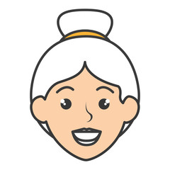 beautiful woman head avatar character