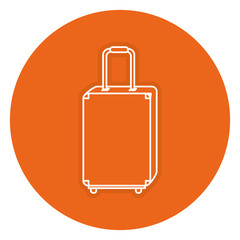 suitcase travel isolated icon