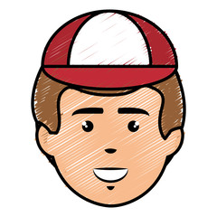 young man head avatar character