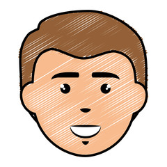 young man head avatar character
