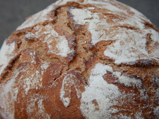 detail of fresh homemade bread