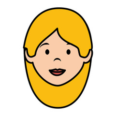 beautiful woman head avatar character