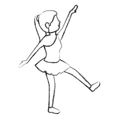 beautiful woman dancing vallet © Gstudio