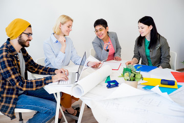 People working on a startup