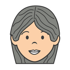 beautiful woman head avatar character