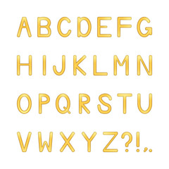 vector shiny letters set