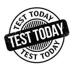 Test Today rubber stamp. Grunge design with dust scratches. Effects can be easily removed for a clean, crisp look. Color is easily changed.