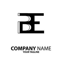 B and E,BE initial Buildings Logo Designs