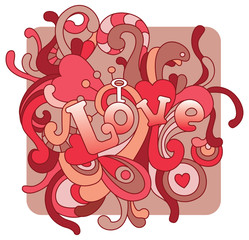 Love illustration for Valentines Day
