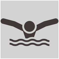 Swimming butterfly icon