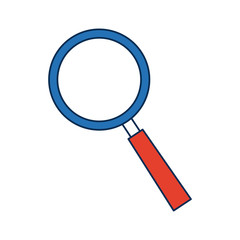 magnifying glass checkered business instrument