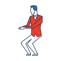 businessman successful gesturing person office