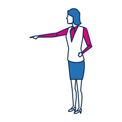 businesswoman full length gesturing with her hands