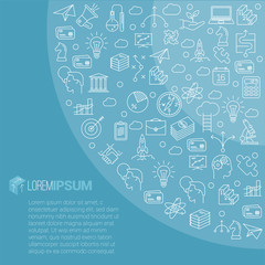 Modern trendy thin line icon banner