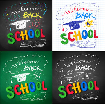 Collection of Welcome Back to School posters