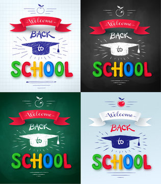 Collection of Welcome Back to School posters