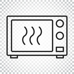 Microwave flat vector icon. Microwave oven symbol logo illustration. Business concept simple flat pictogram on isolated background.