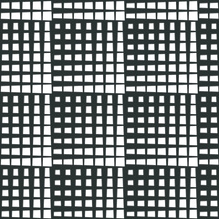Crosshatch vector seamless pattern. Crossed graphic pattern. Seamless black and white background texture of crosshatched bold lines. Trellis pattern. Simple fabric print. Screen print texture