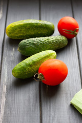 Tomatoes and cucumber
